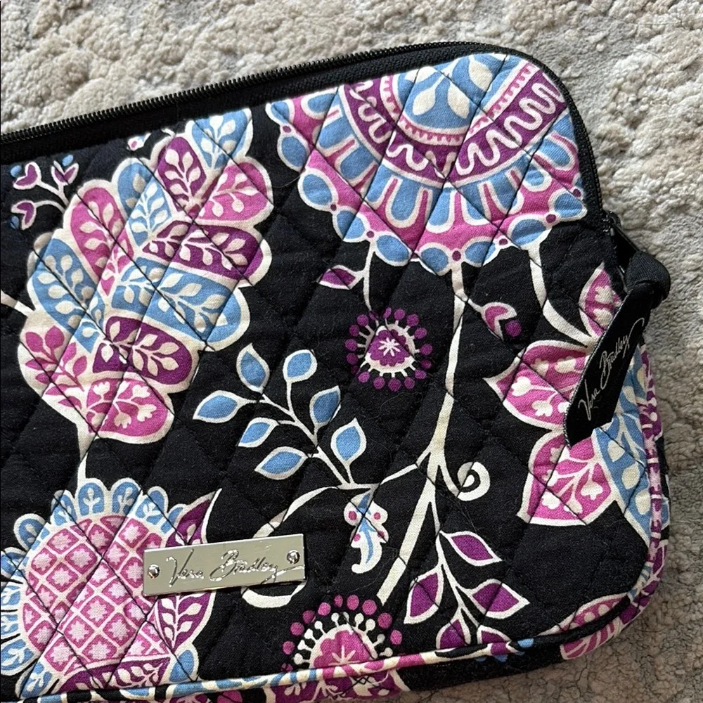 Vera Bradley Black and Pink Quilted Floral iPad Mini Sleeve